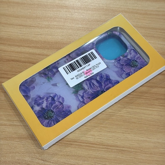 NIB Purple Floral iPhone 15 Case – Dual Layer Protective Cover - Picture 5 of 7